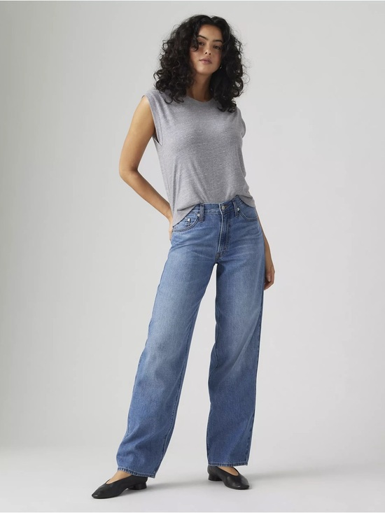 Levi's Denim - Levi’s BAGGY DAD LINEN+ DENIM LIGHTWEIGHT jeans sz 26/32 mint - medium wash